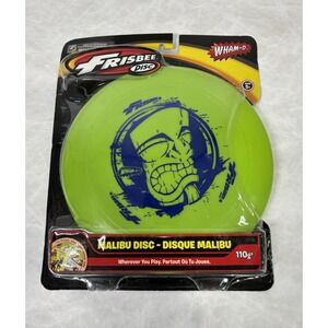 Frisbee Malibu Disc Wham-O 110g Bright Green Shiny Graphic New Sealed Plastic